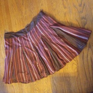 Apt.9  Pink & Brown Pleated Skirt size 24